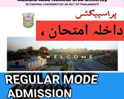 MANUU Regular Admission Form 2024 UG Programme