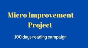 Micro Improvement Project Bihar 2022 | 100 days reading campaign in Hindi