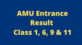 AMU Entrance Result 2022 Class 6 9 link & Date | AMU Class 6th 9th 11 Admission Test Result 2022 official website
