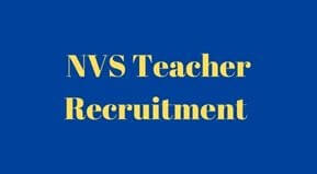 NVS Teacher Recruitment 2022 Apply Online Principal TGT PGT Teacher Vacancy