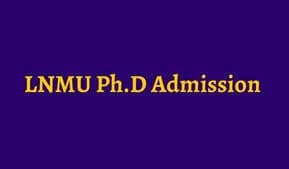 LNMU University Ph.D Admission Test 2022 Online Form | LNMU University Ph.D Entrance Exam form Date 2022