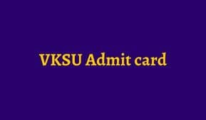 VKSU Part 3 Admit Card 2023 link | VKSU BA Part 3 Admit Card 2023