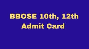BBOSE 10th 12th Admit Card 2023 pdf